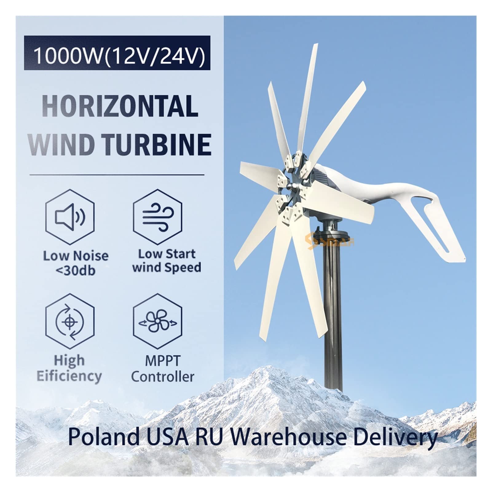 Amazon.co.jp: 風力発電機風力発電機800W100W風力発電機発電機